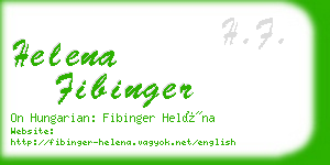 helena fibinger business card